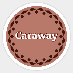 Brown Caraway label Sticker